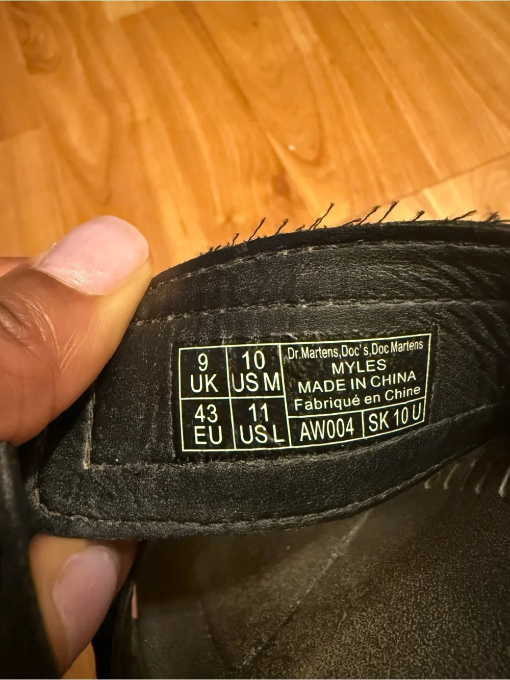 Dr. Martens Black Leather Slide Sandals